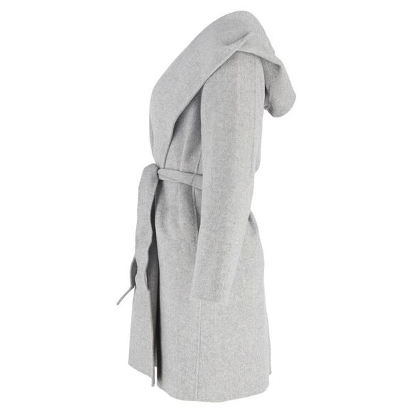 Weekend Max Mara Harlem Short Wrap Coat in Grey Wool - Picture 2 of 3